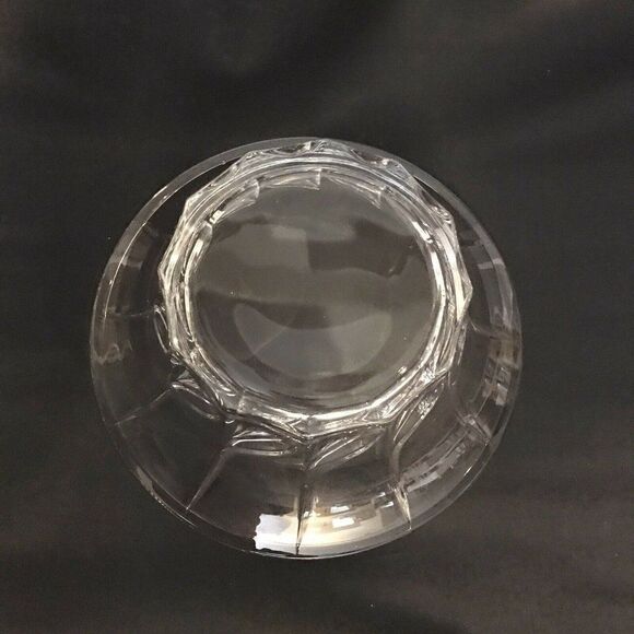 Vintage Large Crystal Glass Heavy  Serving Bowl - Picture 4 of 5
